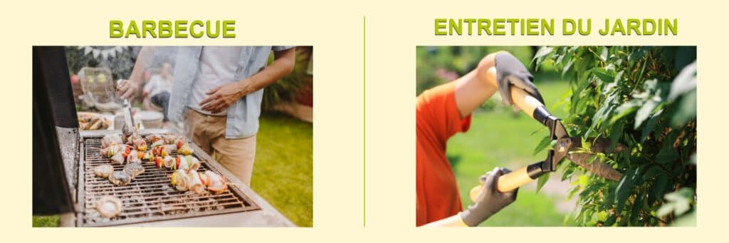 Barbecue et entretien du jardin