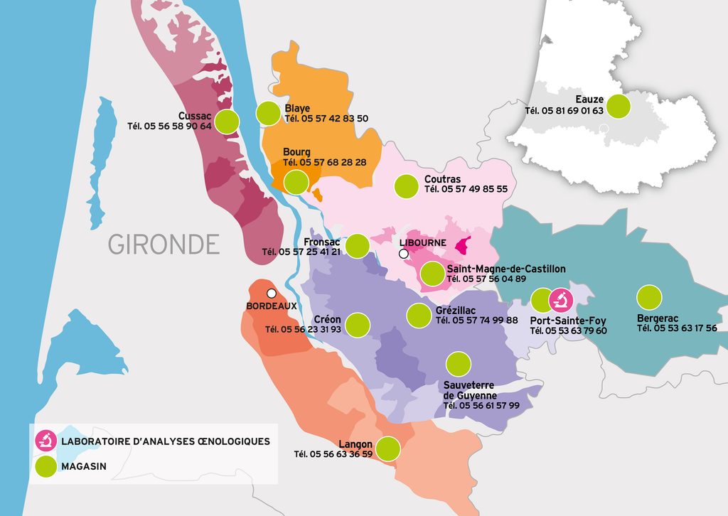 Carte des magasins