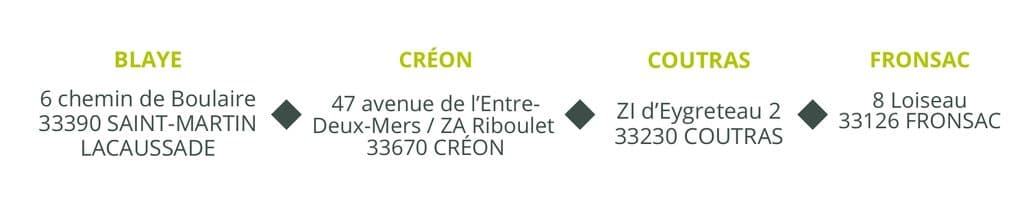 Dans vos magasins Point Vert - EVV de Blaye, Créon, Coutras et Fronsac.
